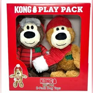 NEW! 2-count KONG Wild Knots Dog Puppy Pet Toys Soft Durable Cuddly Squeaker NIB